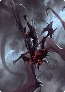 Burning-Rune Demon Art Card, Art Series: Kaldheim 20