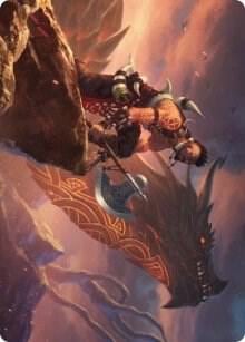Dragonkin Berserker Art Card, Art Series: Kaldheim 32