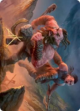 Dwarven Reinforcements Art Card (Gold-Stamped Signature), Art Series: Kaldheim 33