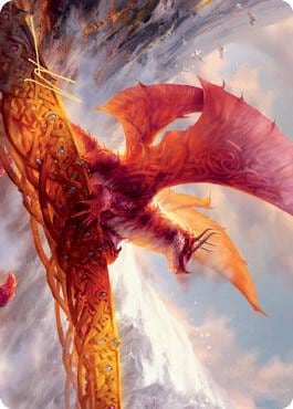 Goldspan Dragon Art Card (Gold-Stamped Signature), Art Series: Kaldheim 35