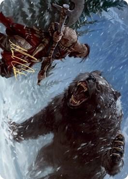 Blizzard Brawl Art Card (Gold-Stamped Signature), Art Series: Kaldheim 41