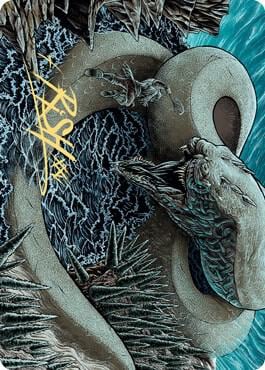 Koma, Cosmos Serpent Art Card (80/81) (Gold-Stamped Signature), Art Series: Kaldheim 80