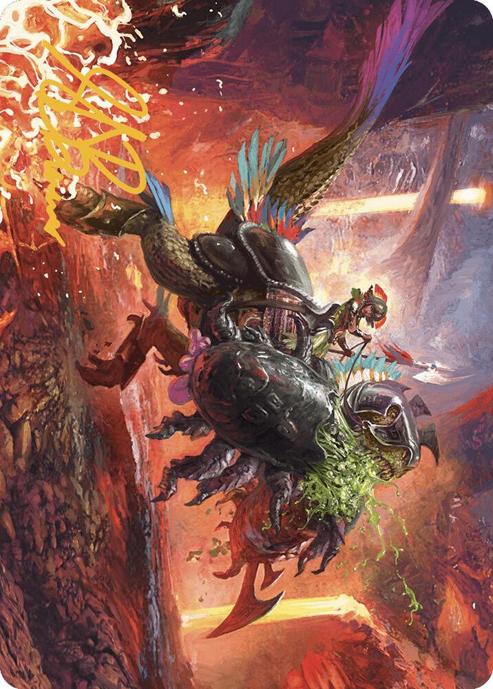 Triumphant Chomp Art Card (Gold-Stamped Signature), Art Series: The Lost Caverns of Ixalan 21