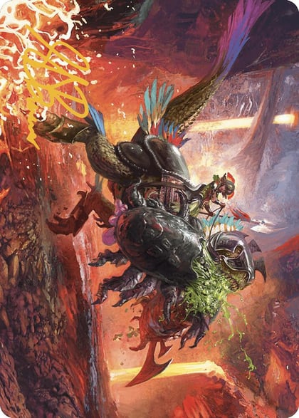 Triumphant Chomp Art Card (Gold-Stamped Signature), Art Series: The Lost Caverns of Ixalan 21