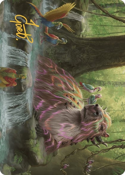 Basking Capybara Art Card (Gold-Stamped Signature), Art Series: The Lost Caverns of Ixalan 22