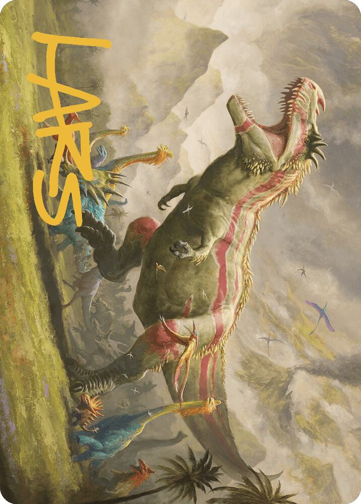 Ghalta, Stampede Tyrant Art Card (Gold-Stamped Signature), Art Series: The Lost Caverns of Ixalan 24