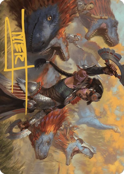 Huatli, Poet of Unity Art Card (Gold-Stamped Signature), Art Series: The Lost Caverns of Ixalan 27