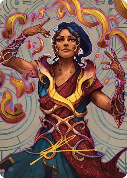Saheeli, the Sun's Brilliance Art Card (Gold-Stamped Signature), Art Series: The Lost Caverns of Ixalan 52