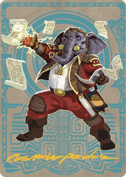 Quintorius Kand Art Card (65/81) (Gold-Stamped Signature), Art Series: The Lost Caverns of Ixalan 65