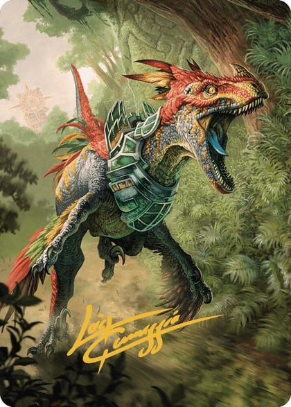 Dinosaur Token Art Card (Gold-Stamped Signature), Art Series: The Lost Caverns of Ixalan 67