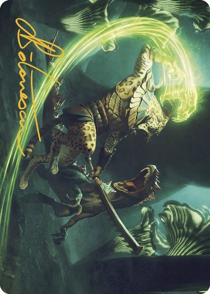 Contest of Claws Art Card (Gold-Stamped Signature), Art Series: The Lost Caverns of Ixalan 72
