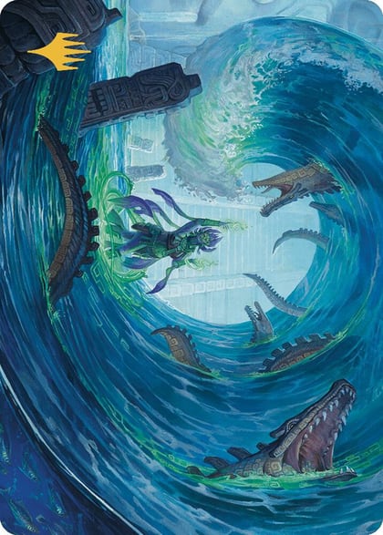 Wave Goodbye Art Card (Gold-Stamped Planeswalker Symbol), Art Series: The Lost Caverns of Ixalan 76