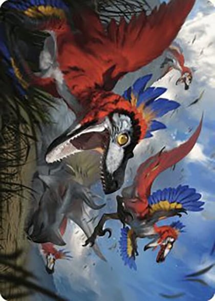 Wrathful Raptors Art Card, Art Series: The Lost Caverns of Ixalan 77