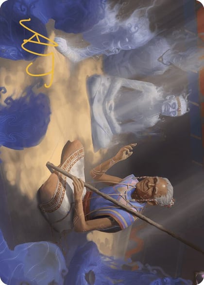 Ancestral Reminiscence Art Card (Gold-Stamped Signature), Art Series: The Lost Caverns of Ixalan 9