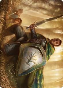 Boromir, Warden of the Tower Art Card, Art Series: Universes Beyond: The Lord of the Rings: Tales of Middle-earth 1