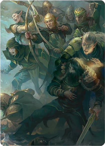 Galadhrim Brigade Art Card, Art Series: Universes Beyond: The Lord of the Rings: Tales of Middle-earth 12