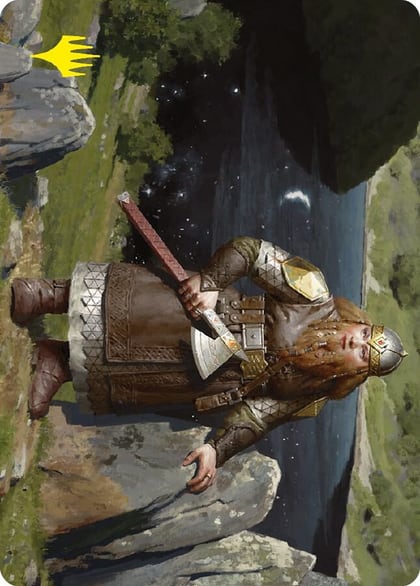 Mirrormere Guardian Art Card (Gold-Stamped Signature), Art Series: Universes Beyond: The Lord of the Rings: Tales of Middle-earth 12