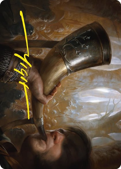 Horn of Gondor Art Card (Gold-Stamped Signature), Art Series: Universes Beyond: The Lord of the Rings: Tales of Middle-earth 29