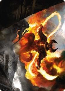 The Balrog, Flame of Udun Art Card, Art Series: Universes Beyond: The Lord of the Rings: Tales of Middle-earth 36