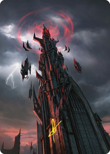 Barad-dur Art Card (Gold-Stamped Signature), Art Series: Universes Beyond: The Lord of the Rings: Tales of Middle-earth 54