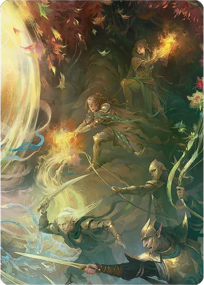 Rally the Galadhrim Art Card, Art Series: Universes Beyond: The Lord of the Rings: Tales of Middle-earth 9