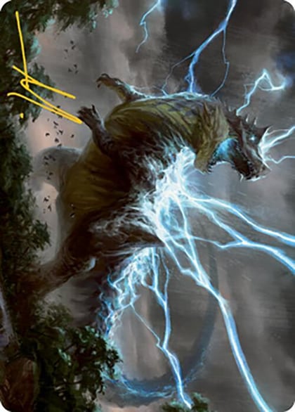 Thrasta, Tempest's Roar Art Card (41/81) (Gold-Stamped Signature), Art Series: Modern Horizons 2 41