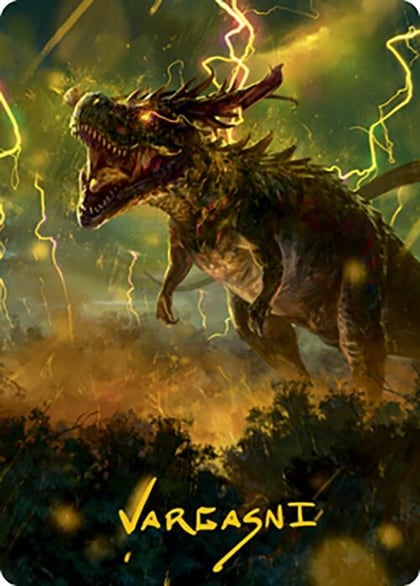 Thrasta, Tempest's Roar Art Card (42/81) (Gold-Stamped Signature), Art Series: Modern Horizons 2 42
