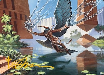 Nadu, Winged Wisdom Art Card (Gold-Stamped Signature), Art Series: Modern Horizons 3 14