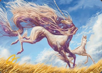 Nyxborn Unicorn Art Card (Gold-Stamped Signature), Art Series: Modern Horizons 3 1