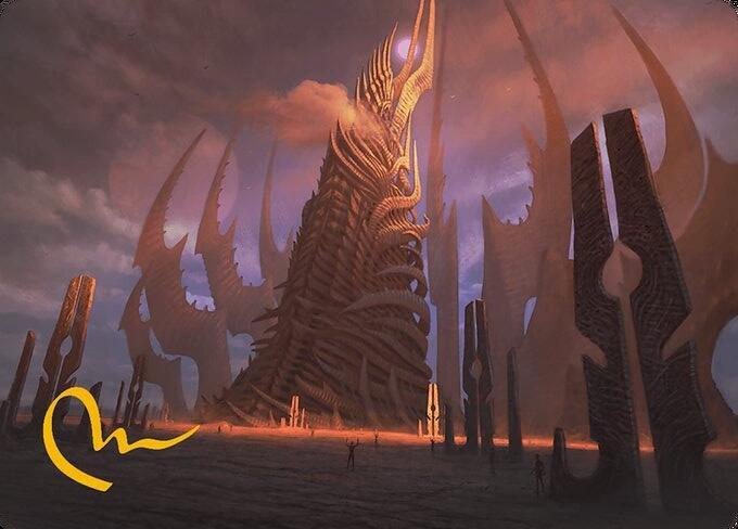 Phyrexian Tower Art Card (Gold-Stamped Signature), Art Series: Modern Horizons 3 23