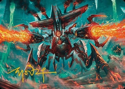 Exterminator Magmarch Art Card (Gold-Stamped Signature), Art Series: Modern Horizons 3 33