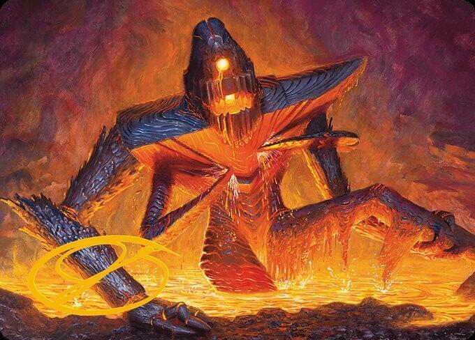 Molten Gatekeeper Art Card (Gold-Stamped Signature), Art Series: Modern Horizons 3 5