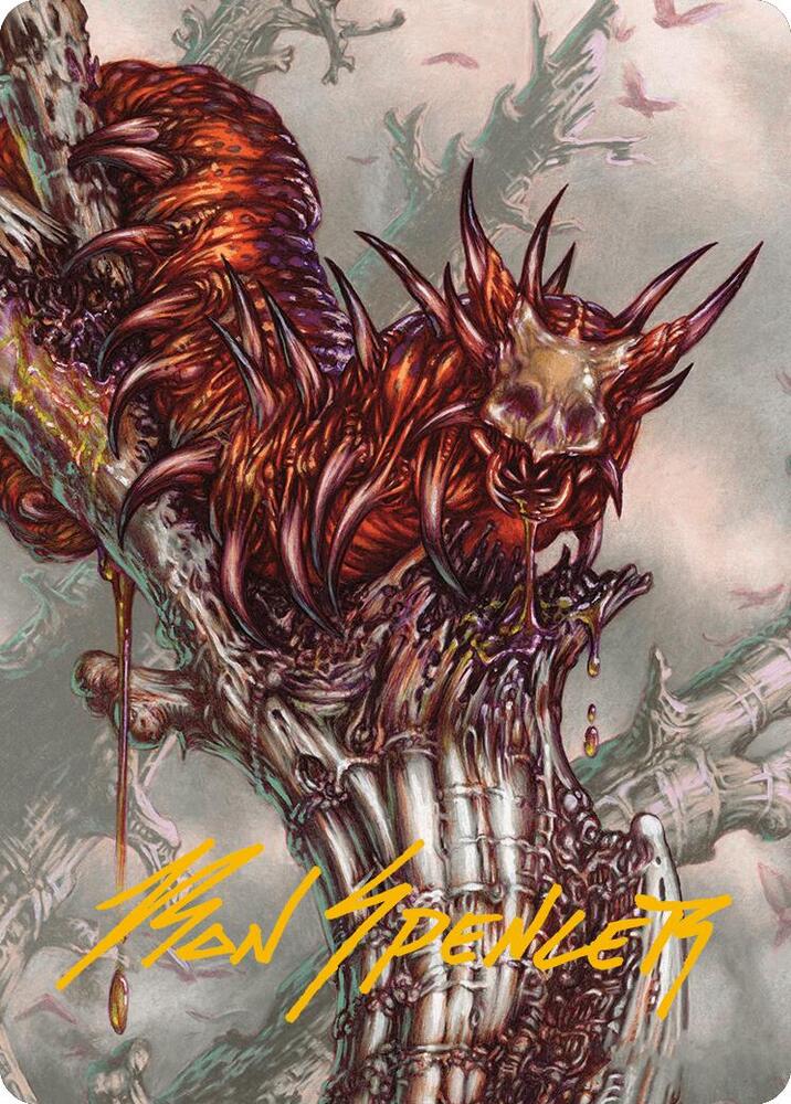 Grist, Voracious Larva Art Card (Gold-Stamped Signature), Art Series: Modern Horizons 3 53