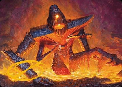 Molten Gatekeeper Art Card (Gold-Stamped Signature), Art Series: Modern Horizons 3 5