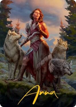 Arlinn, the Pack's Hope Art Card (01/81) (Gold-Stamped Signature), Art Series: Innistrad: Midnight Hunt 1