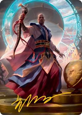 Teferi, Who Slows the Sunset Art Card (Gold-Stamped Signature), Art Series: Innistrad: Midnight Hunt 10