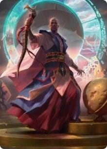 Teferi, Who Slows the Sunset Art Card, Art Series: Innistrad: Midnight Hunt 10