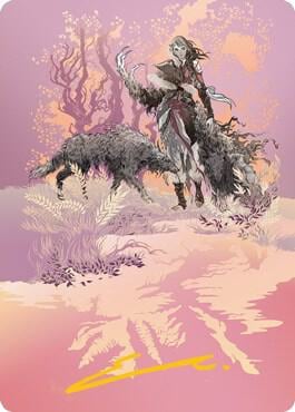 Arlinn, the Pack's Hope Art Card (03/81) (Gold-Stamped Signature), Art Series: Innistrad: Midnight Hunt 3