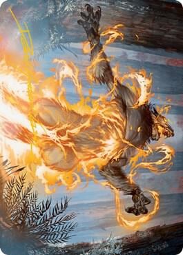 Burn the Accursed Art Card (Gold-Stamped Signature), Art Series: Innistrad: Midnight Hunt 42