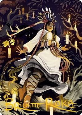Candlegrove Witch Art Card (76/81) (Gold-Stamped Signature), Art Series: Innistrad: Midnight Hunt 76