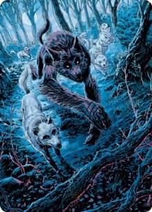 Untamed Pup Art Card, Art Series: Innistrad: Midnight Hunt 77