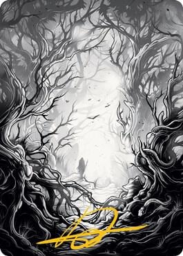 Forest Art Card (81/81) (Gold-Stamped Signature), Art Series: Innistrad: Midnight Hunt 81