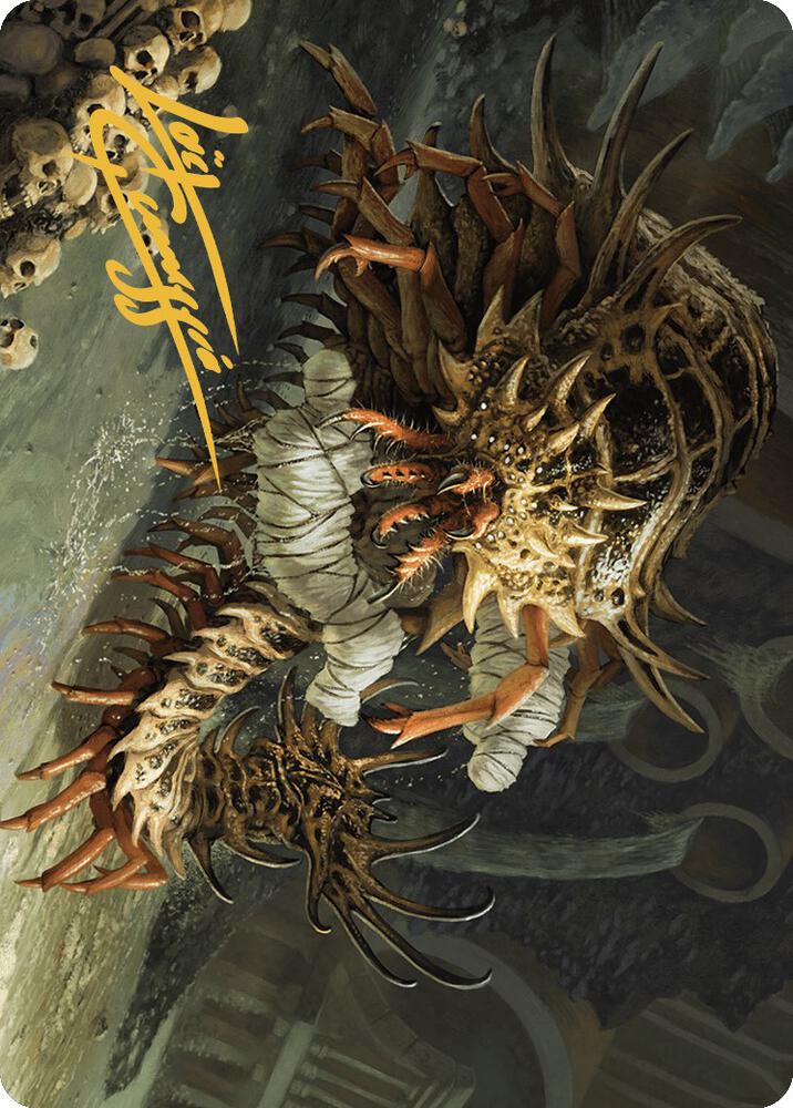 Rot Farm Mortipede Art Card (Gold-Stamped Signature), Art Series: Murders at Karlov Manor 10