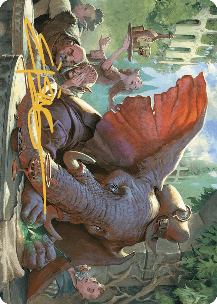 Loxodon Eavesdropper Art Card (Gold-Stamped Signature), Art Series: Murders at Karlov Manor 15