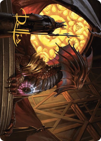 Niv-Mizzet, Guildpact Art Card (21/49) (Gold-Stamped Signature), Art Series: Murders at Karlov Manor 21