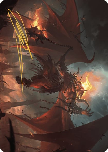 Rakdos, Patron of Chaos Art Card (22/49) (Gold-Stamped Signature), Art Series: Murders at Karlov Manor 22