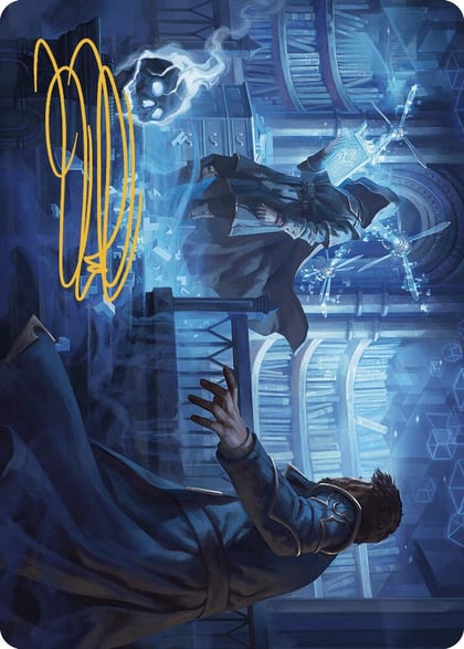Intrude on the Mind Art Card (Gold-Stamped Signature), Art Series: Murders at Karlov Manor 6