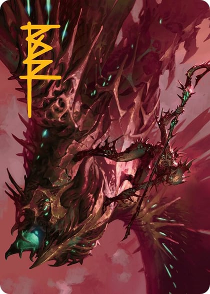 Skyclave Invader Art Card (Gold-Stamped Signature), Art Series: March of the Machine 18