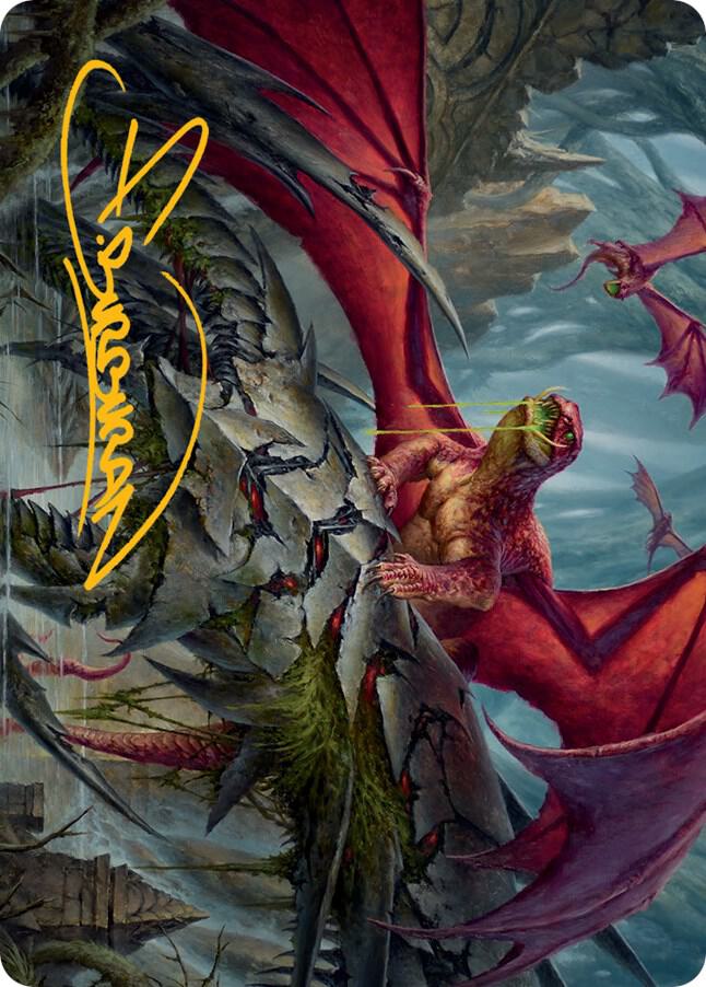 Hoarding Broodlord Art Card (Gold-Stamped Signature), Art Series: March of the Machine 23