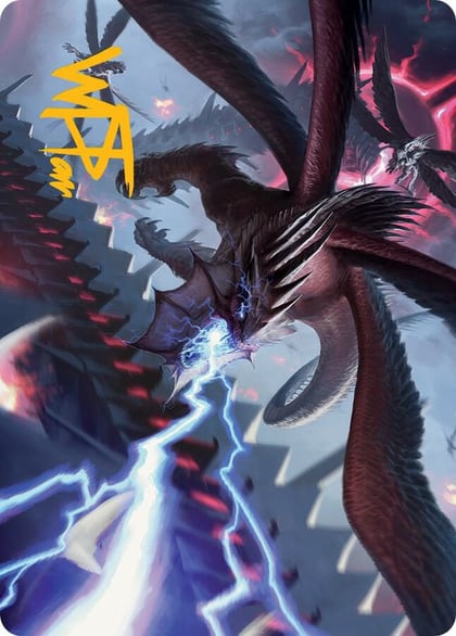 Defiant Thundermaw Art Card (Gold-Stamped Signature), Art Series: March of the Machine 35
